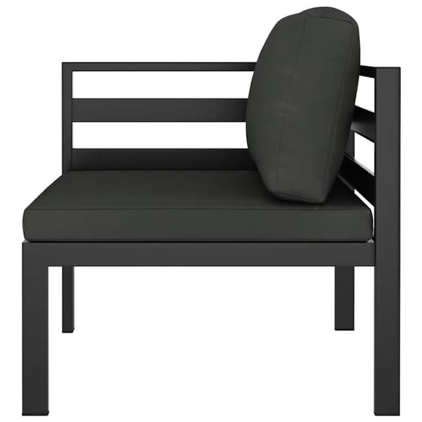 vidaXL hjørnemodul til sofa med hynder 1 stk. aluminium antracitgrå