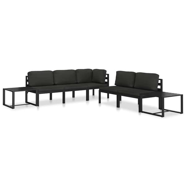 vidaXL hjørnemodul til sofa med hynder 1 stk. aluminium antracitgrå