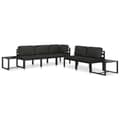 Miniatyrbillede 10 af 11: vidaXL hjørnemodul til sofa med hynder 1 stk. aluminium antracitgrå