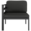 Miniatyrbillede 2 af 11: vidaXL hjørnemodul til sofa med hynder 1 stk. aluminium antracitgrå