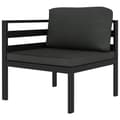 Miniatyrbillede 1 af 11: vidaXL hjørnemodul til sofa med hynder 1 stk. aluminium antracitgrå