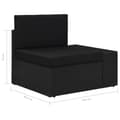 Miniatyrbillede 7 af 10: vidaXL hjørnedel til sofa med venstre armlæn polyrattan sort