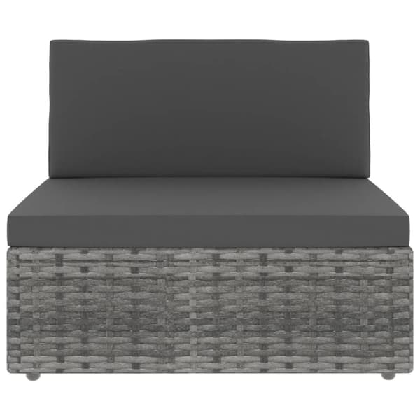 vidaXL Soffa 2-sits konstrotting grå