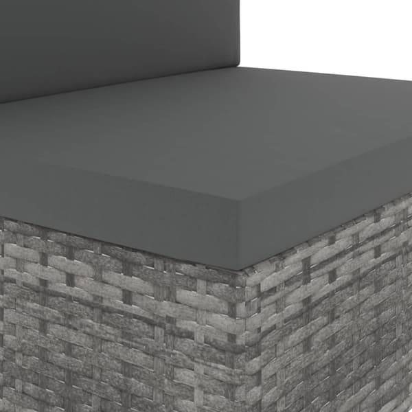 vidaXL Soffa 2-sits konstrotting grå