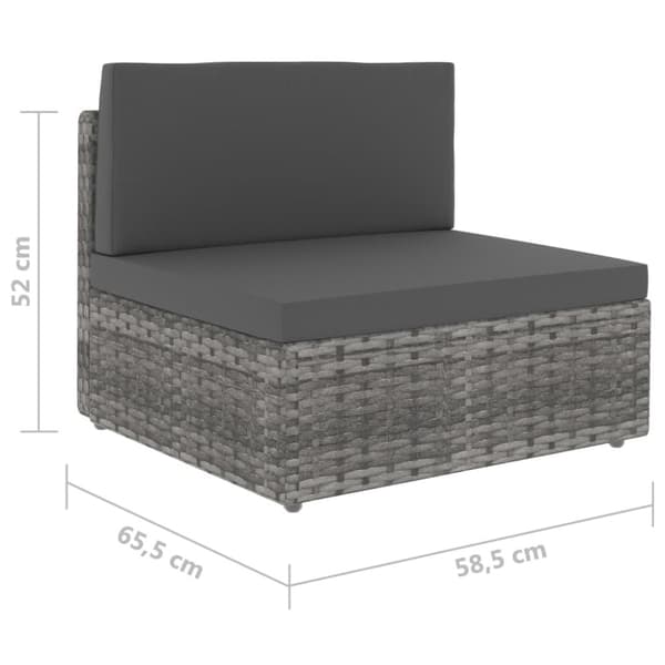 vidaXL Soffa 2-sits konstrotting grå