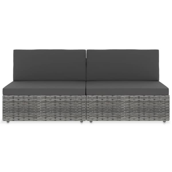 vidaXL Soffa 2-sits konstrotting grå