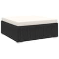 Miniatyrbillede 1 af 10: vidaXL fodskammel til sofa1 stk. med hynde polyrattan sort