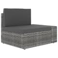Miniatyrbild 3 av 10: vidaXL Soffa 3-sits konstrotting grå