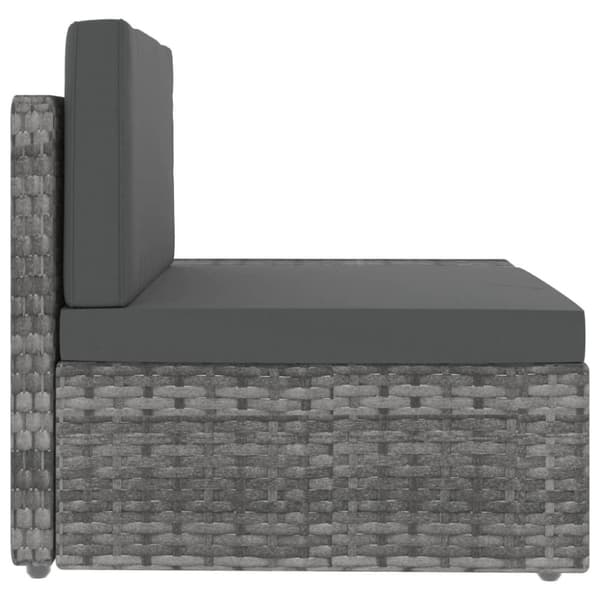 vidaXL Soffa 3-sits konstrotting grå
