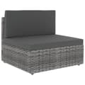 Miniatyrbild 7 av 10: vidaXL Soffa 3-sits konstrotting grå