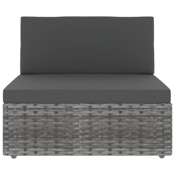 vidaXL Soffa 3-sits konstrotting grå