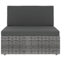 Miniatyrbild 8 av 10: vidaXL Soffa 3-sits konstrotting grå