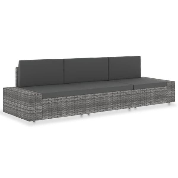 vidaXL Soffa 3-sits konstrotting grå