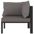 Miniatyrbillede 2 af 11: vidaXL hjørnedel til sofa med venstre armlæn polyrattan antracitgrå