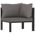 Miniatyrbillede 1 af 11: vidaXL hjørnedel til sofa med venstre armlæn polyrattan antracitgrå