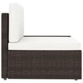 Miniatyrbillede 3 af 10: vidaXL hjørnedel til sofa med venstre armlæn polyrattan brun