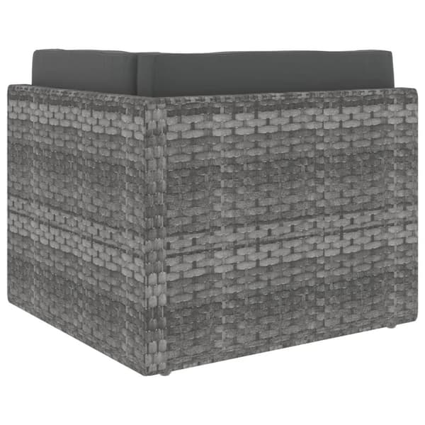 vidaXL 2-personers sofa modulær polyrattan grå