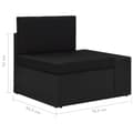 Miniatyrbild 7 av 10: vidaXL Soffa 2-sits konstrotting svart