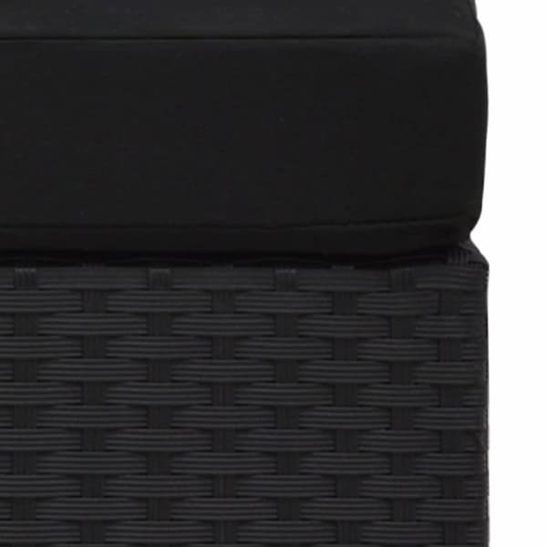vidaXL 2-personers sofa modulær polyrattan sort