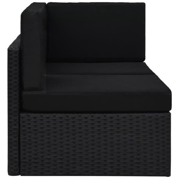 vidaXL Soffa 2-sits konstrotting svart