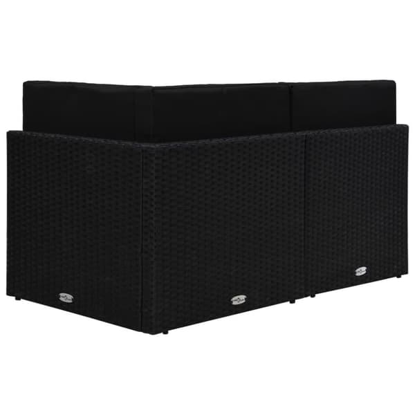 vidaXL Soffa 2-sits konstrotting svart