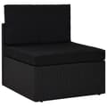Miniatyrbild 5 av 10: vidaXL Soffa 2-sits konstrotting svart