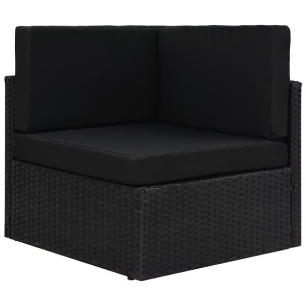 vidaXL Soffa 2-sits konstrotting svart