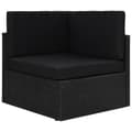 Miniatyrbild 8 av 10: vidaXL Soffa 2-sits konstrotting svart