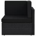 Miniatyrbild 9 av 10: vidaXL Soffa 2-sits konstrotting svart