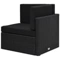 Miniatyrbild 10 av 10: vidaXL Soffa 2-sits konstrotting svart