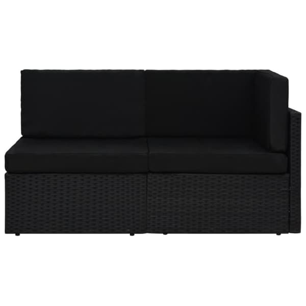 vidaXL Soffa 2-sits konstrotting svart