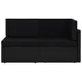 Miniatyrbild 2 av 10: vidaXL Soffa 2-sits konstrotting svart
