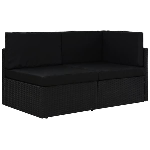 vidaXL Soffa 2-sits konstrotting svart