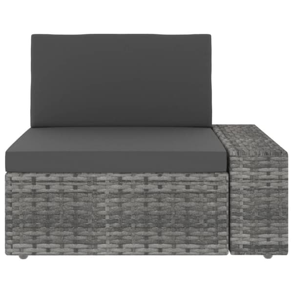 vidaXL Soffa 2-sits konstrotting grå