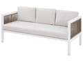 Miniatyrbild 8 av 11: 5-sits Trädgård Loungegrupp Vit och Brun Aluminium 5-sits med Kuddar Modern