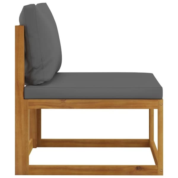 vidaXL sofasæt 2 dele med mørkegrå hynder massivt akacietræ