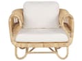Miniatyrbild 8 av 11: Loungegrupp Beige Rotting Soffa Fåtöljer och Soffbord Boho Design