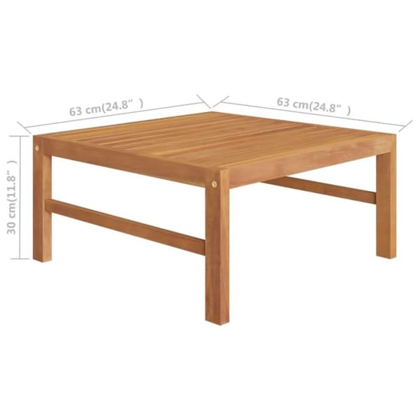 vidaXL Hagesofagruppe med mørkegrå puter 2 deler teak