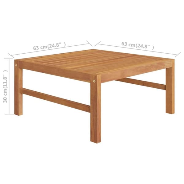 vidaXL Hagesofagruppe med kremhvite puter 3 deler teak