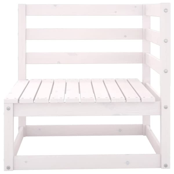 vidaXL 2-seters hagesofa med puter hvit heltre furu