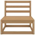 Miniatyrbilde 3 av 11: vidaXL Utendørs midtsofaer med kremhvite puter 2 stk heltre furu