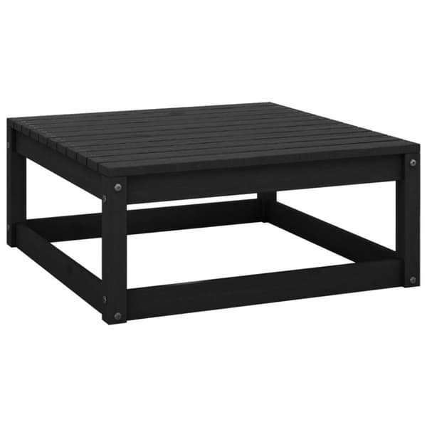 vidaXL Hagesofagruppe med puter 2 deler svart heltre furu