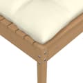 Miniatyrbilde 4 av 7: vidaXL Hagesofa 2-seters med kremhvite puter heltre furu