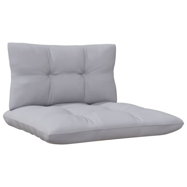 vidaXL 2-personers havesofa med grå hynder massivt fyrretræ