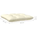 Miniatyrbillede 7 af 8: vidaXL midtermodul til havesofa cremefarvede hynder massivt fyrretræ
