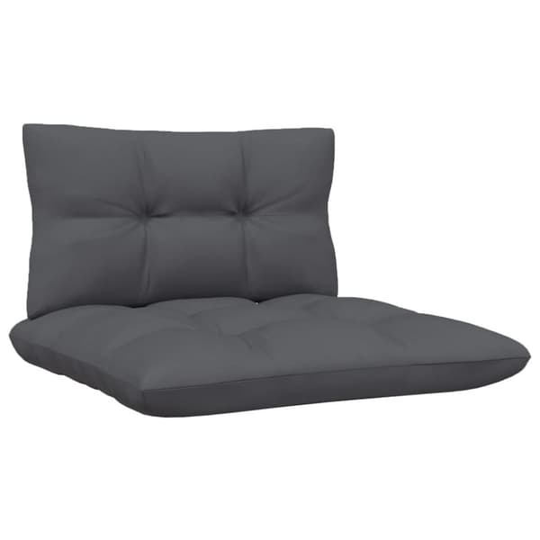 vidaXL midterdel til havesofa med hynder massivt fyrretræ hvid