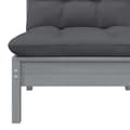 Miniatyrbillede 4 af 8: vidaXL midterdel til havesofa m. antracitgrå hynder massivt fyrretræ