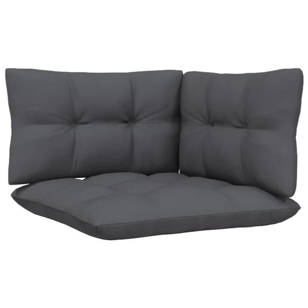 vidaXL hjørnedel til havesofa med hynder massivt fyrretræ hvid
