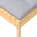 Miniatyrbilde 5 av 8: vidaXL Hagesofa 2-seters med grå puter heltre furu