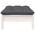 Miniatyrbilde 4 av 8: vidaXL Hagesofa 2-seters med puter hvit heltre furu
